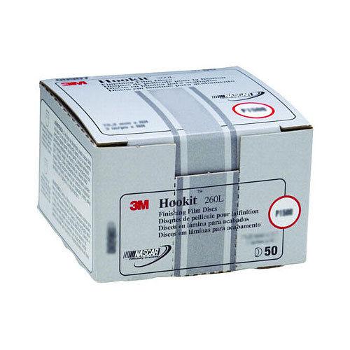 3m 3" 800 grit hookit finishing film sandpaper sanding disc 50 in a box 0910