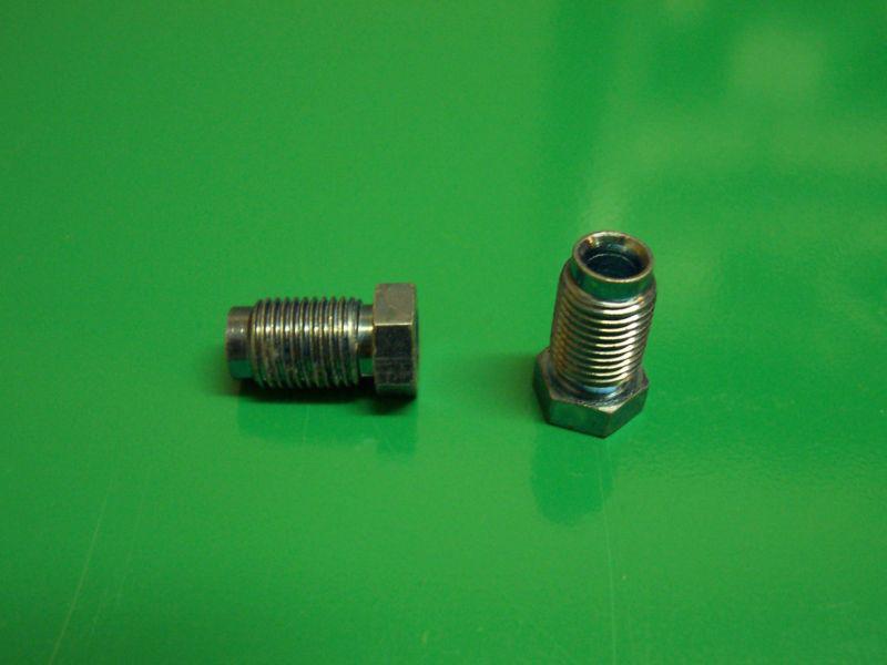 Steel metric blue brake line nuts 10mm x 1.0 - lot of 5