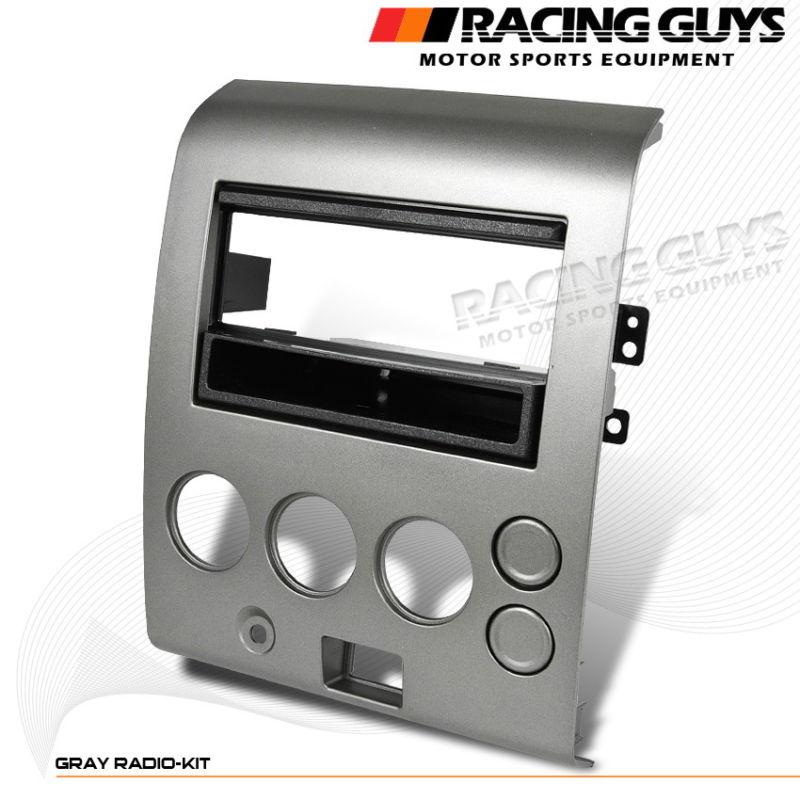 03-05 nissan pathfinder dash kit radio bezel face gray titan armada single din