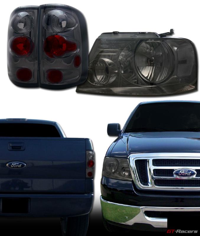 Smoke clear head lights signal w/altezza tail lamps jy 04-08 ford f150 styleside