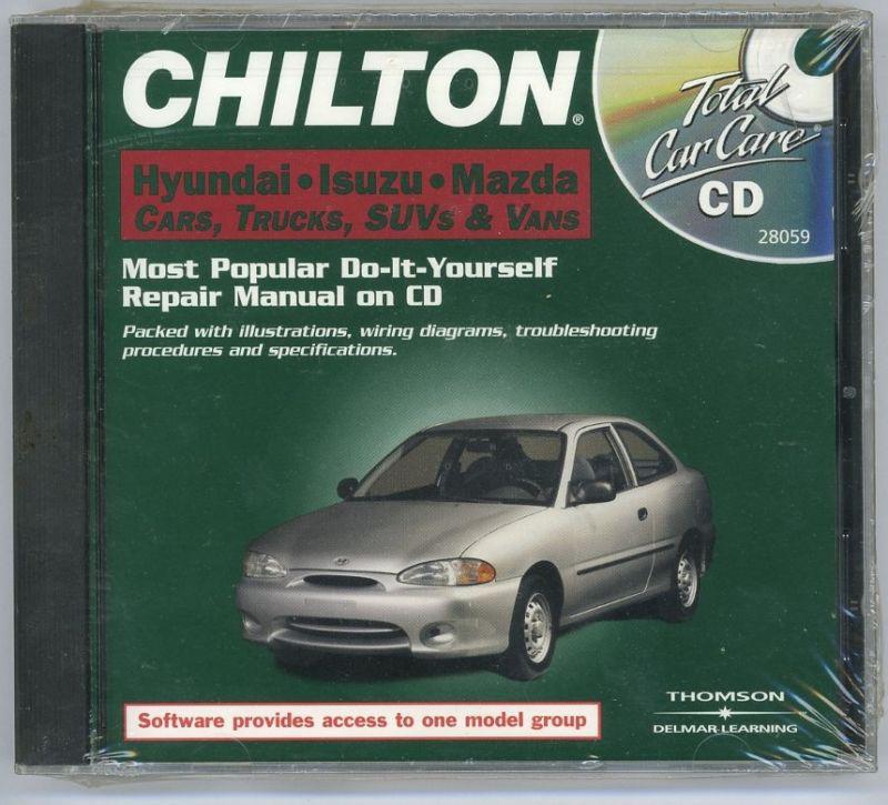 Chilton hyundal, isuzu, mazda cars trucks suv 1981-1988 repair manual on cd new