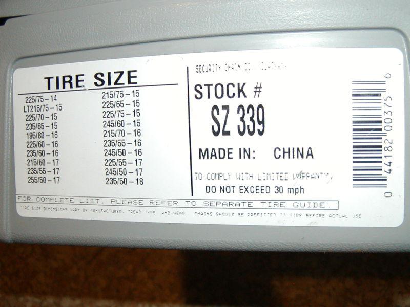 SNOW/TIRE CABLE CHAINS, 15