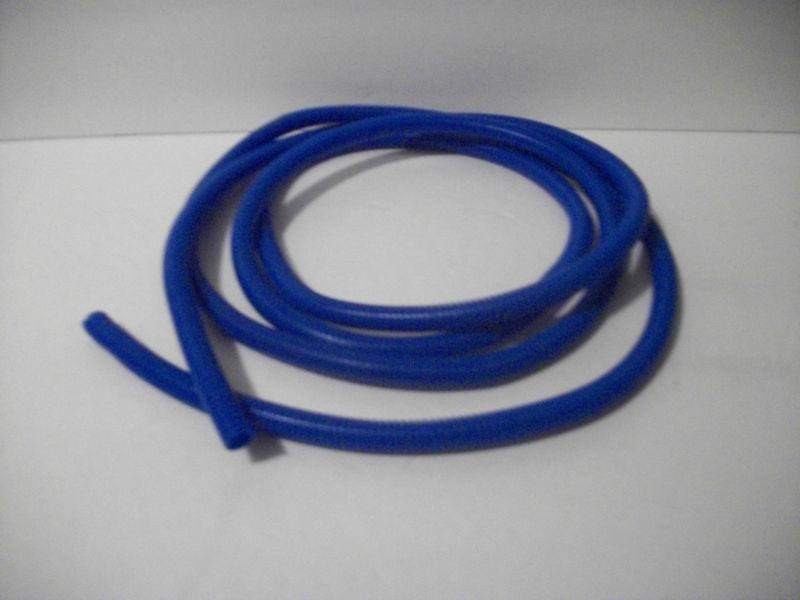 Blue split wire cover 3/8"x10' convoluted tubing hose covering loom hot rod atv