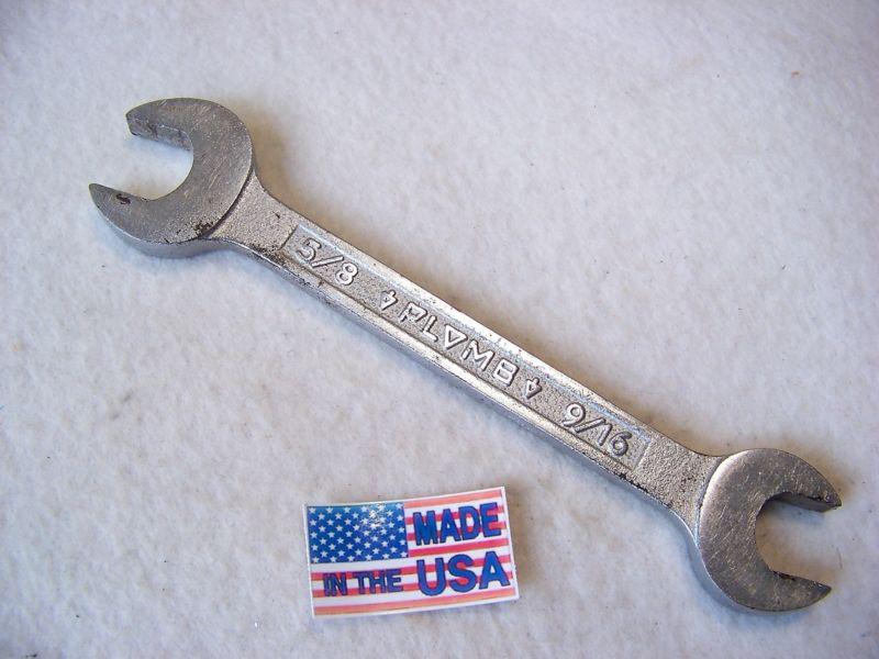 Plumb  # 3030 u.s.a.  ( 5/8 x 9/16 ) open end wrench  lot # 9261