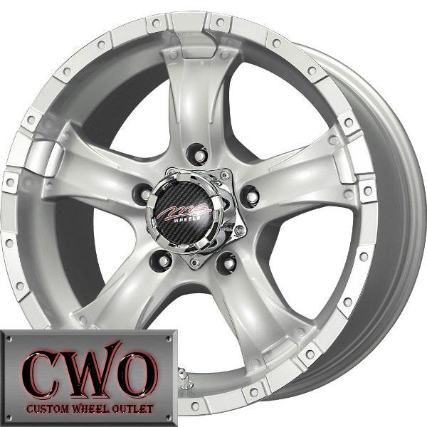 16 silver mb chaos 5 wheels rims 5x114.3 5 lug jeep wrangler ranger explorer
