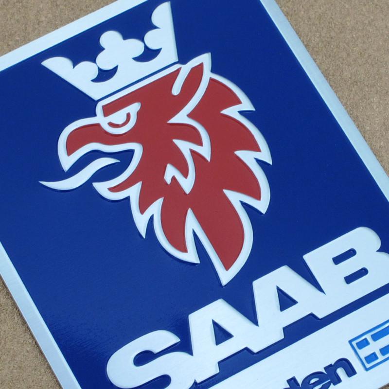 Set of 2 SAAB Items, Alloy SAAB Badge 2.75