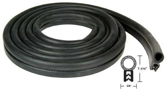 Balkamp bk 15800 - weatherstrip / sponge rubber, dual-durometer top bulb moun...