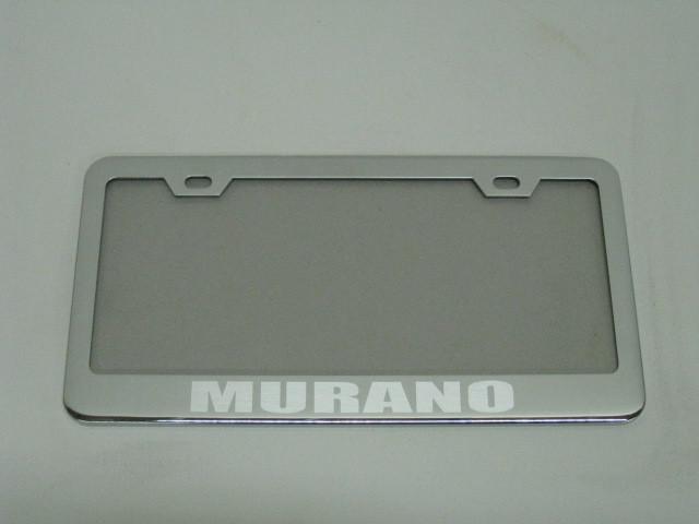 Nissan *murano* chrome metal license plate frame +screw caps