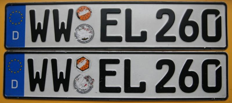 German euro license plate pair volkswagen mercedes audi mk5 vdub sec vr4 vr6 