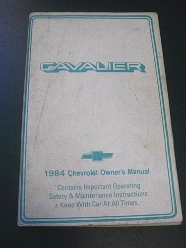 1984 chevrolet cavalier owners manual