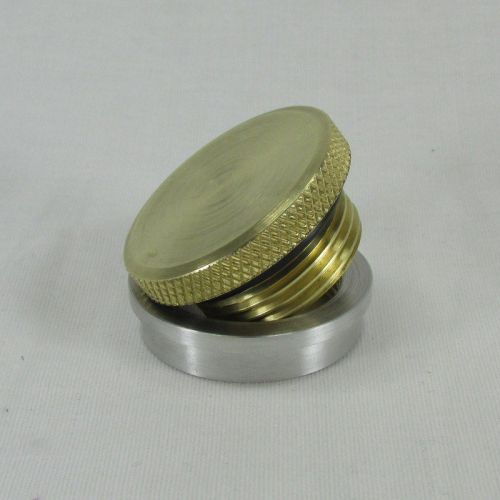 Motorcycle machined brass gas fuel tank cap aluminum bung chopper bobber harley