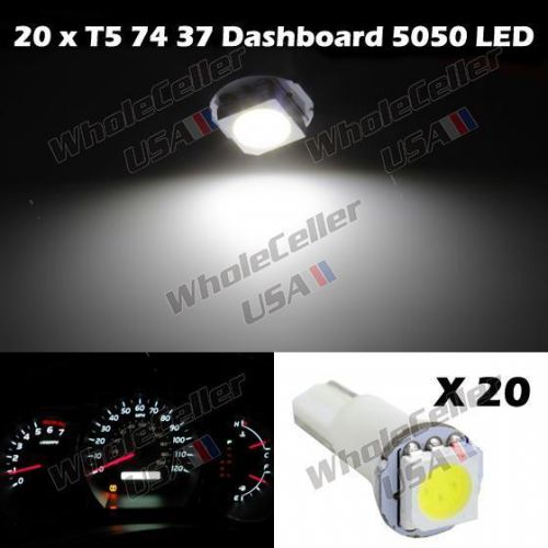 20x 1-smd 5050 white dashboard instrument led car light bulb lamp 17 37 73