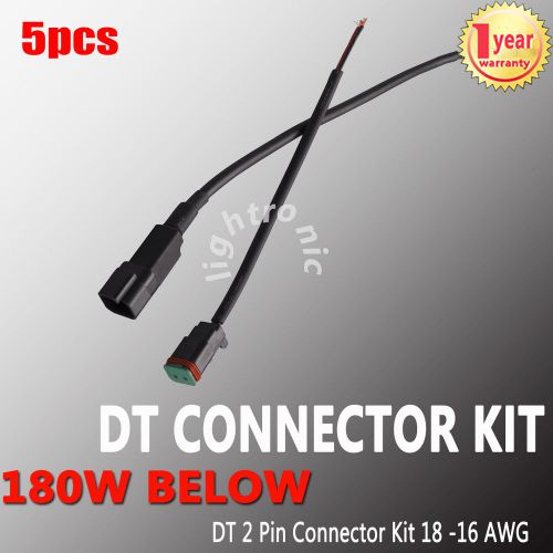 5 set deutsch dt 2 pin connector kit 18-16 ga nickel with wire cable hot sale