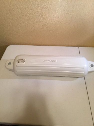 1 qty attwood 5" x 22" oval white boat dock fender bumper 9355d1