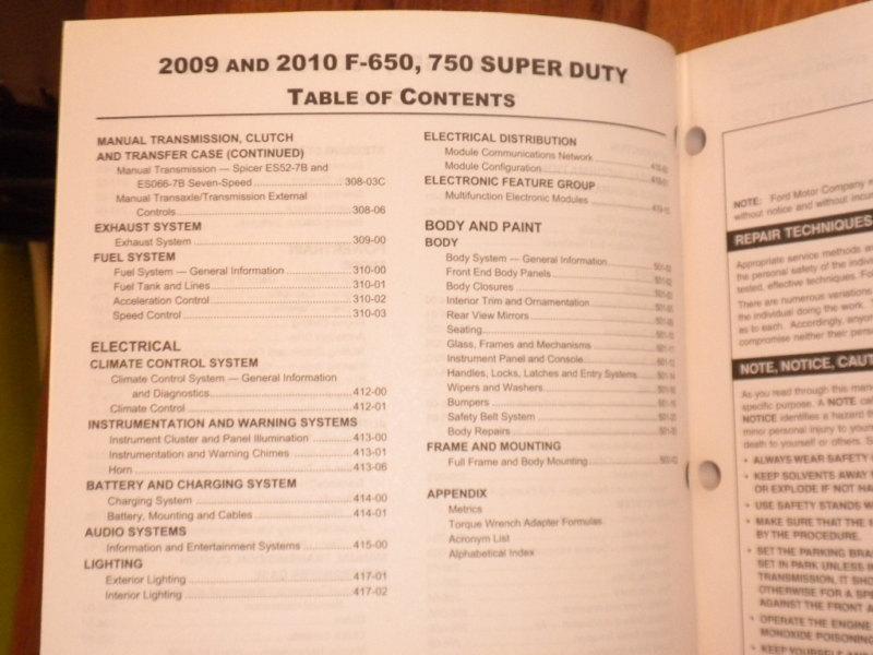 2009 Ford F650 F750 Super Duty truck factory workshop repair manual CAT diesel , US $10.00, image 4
