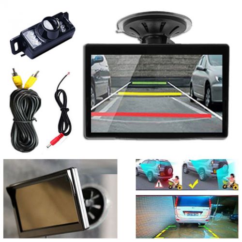Diy car reverse rear view backup camera kit + 5 inch tft lcd rear view monitor