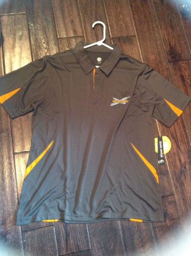 Sea-doo men's mapping polo grey/orange x-large brand new