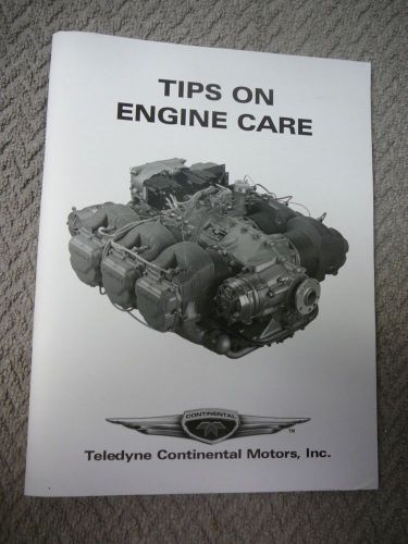 Teledyne continental motors tips on engine care - form x30548 rev 2