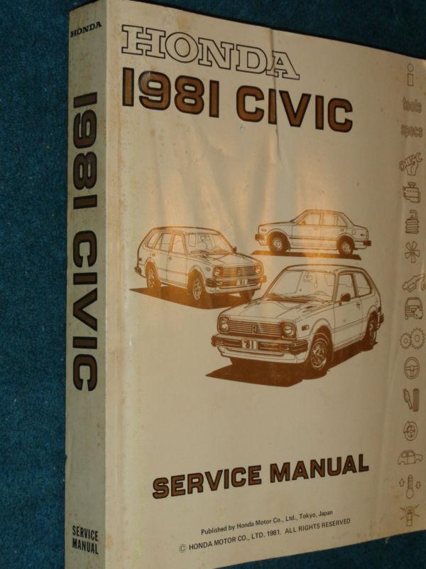1981 honda civic shop manual / original honda service book