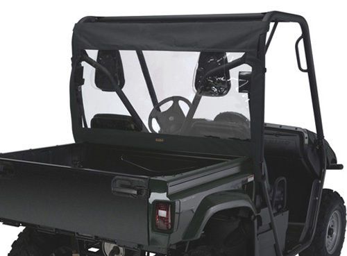 Classic quadgear utv rear window - yamaha rhino black/pvc -1 size