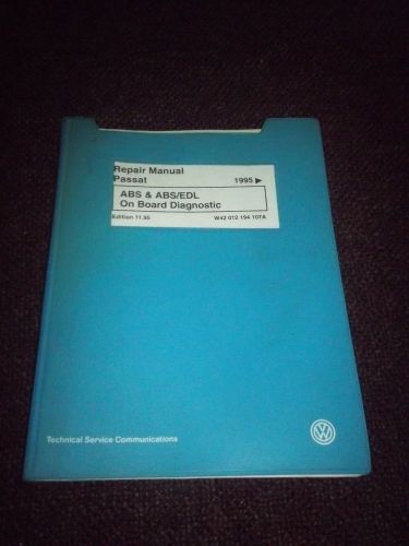 1995 vw passat abs &amp; abs/edl on board diagnostic factory repair service manual