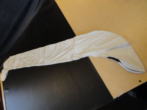 Bimini boot 1990 off white vinyl with zipper 73" x 7-1/2" marine boat