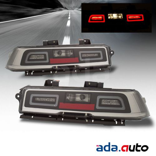 Purchase 2014 2015 Chevy Camaro Red Smoke {FULL LED} Tail Lights Set in