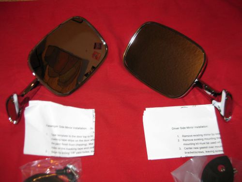 Corvette door mirrors pair 1975-1979 new with hardware + instructions. l+r