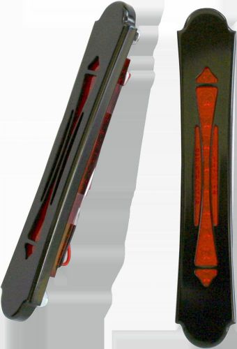 Accutronix led bag lights templar w/ red led black anodized 7 3/8 bl01-tb