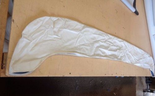 Bimini boot white vinyl with white zipper 96" x 10 1/4" marine boat