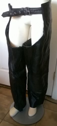 X element advanced motorcycle gear womens braided black leather chaps adjustable