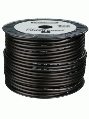 Metra install bay ibgn08-250 high quality 250 ft coil black 8 gauge power cable