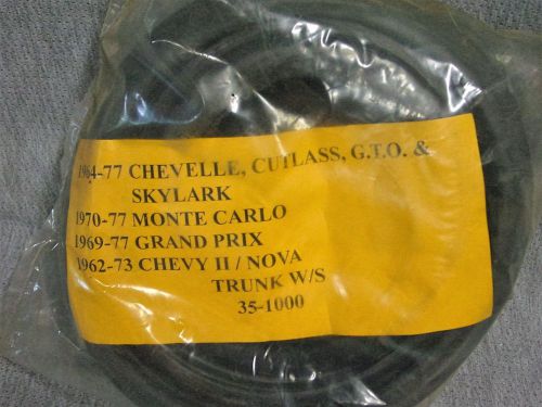 Trunk weather stripping/seal- '64-'77 chevelle, cutlass, gto &amp; skylark+ more