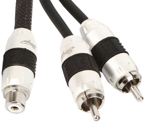 Stinger si82ym car audio 8000 series 1 female - 2 male rca y-adaptor cable new