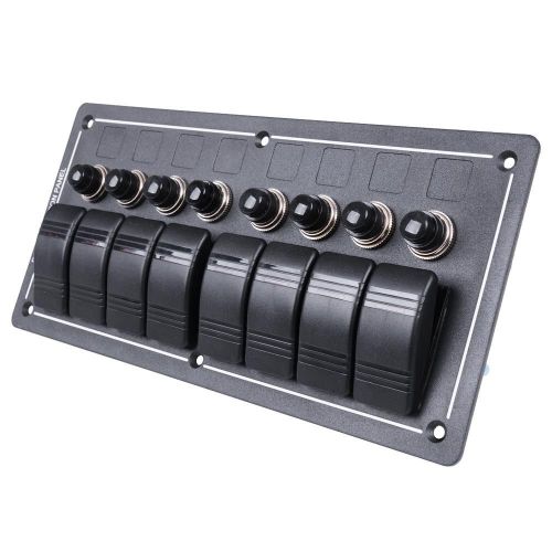Purchase Waterproof 8 Gang LED Boat Switch Panel Splashproof Circuit