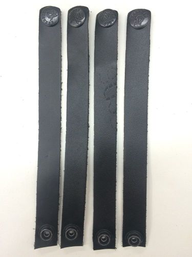 Four big boy leather motorcycle vest extenders  3/4 wide x 7&#034;long