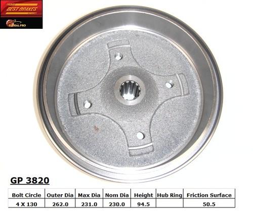 Best brakes usa gp3820 rear brake drum-brake drum