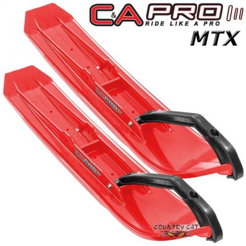 C&amp;a pro mtx mountain &amp; trail 8" snowmobile skis - red with black loops - pair