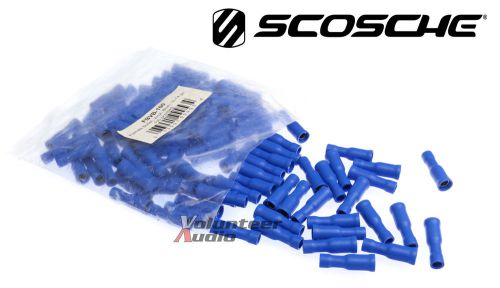 Scosche vinyl female bullet connector blue 16-14 gauge 100 pieces/bag