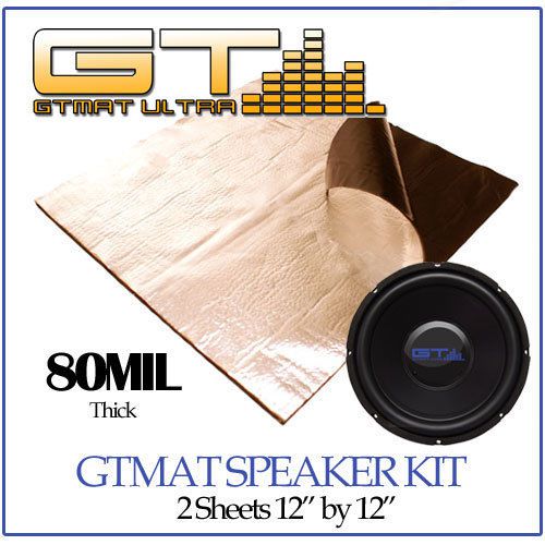 New gtmat ultra 80 speaker kit sound dampening proofing deadener self adhesive