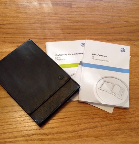 2015 volkswagen vw    gti   u.s edition owner's manual with leather case