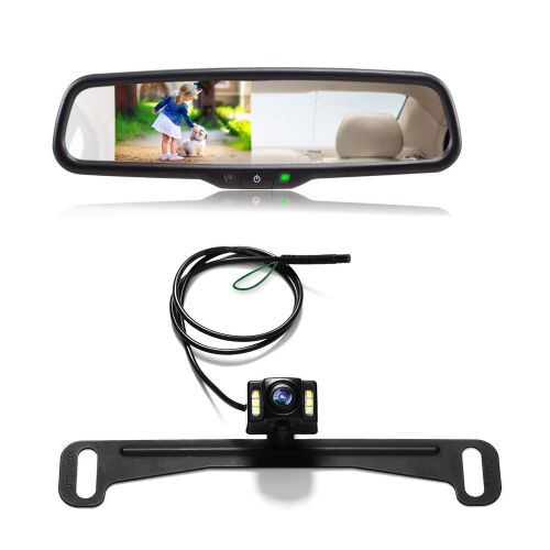 New 4.3&#034; screen tft car lcd rear view rearview dvd mirror monitor backup camera