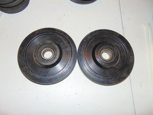 2 used arctic cat rear suspension idler wheels lot 6.375", 6 3/8" x 1"