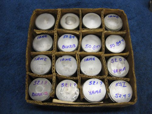 Vintage kart (go cart) 16 used foreign motor pistons - komet, yamaha, iame, etc.