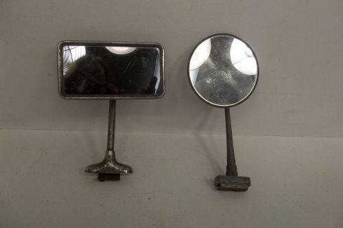 Vintage 1930's-1960's railmount side door mirrors auto rat rod motorcycle 2 pc