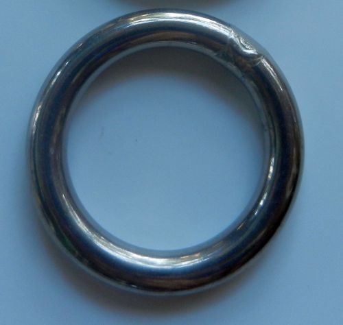 Stainless ring 1.5&#034; inside, 5/16&#034; thickness 750lb strength