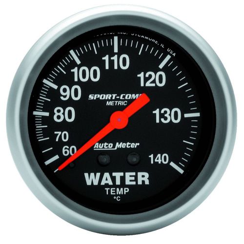 Auto meter 3431-m sport-comp; mechanical metric water temperature gauge