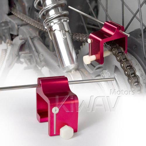 Chain sprocket alignment tool for motorcycle atv bike scooter brand new (red)..