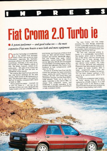 1991 fiat croma 2.0 turbo ie - classic article d115