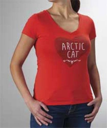 Women's arctic cat poppy v-neck t-shirt ~ large ~ 5263-834